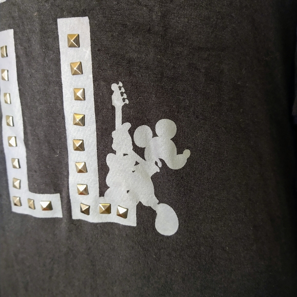 Peace Love and Rock and Roll mouise Rock's Roller coaster tank top Studded - Picture 4 of 10